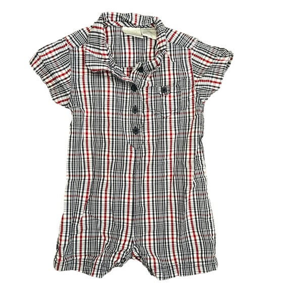 Koala Baby Red, White & Dark Navy Baby Romper, Size 6-9 Months - Picture 1 of 4